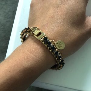 Henri Bendel black stone bracelet